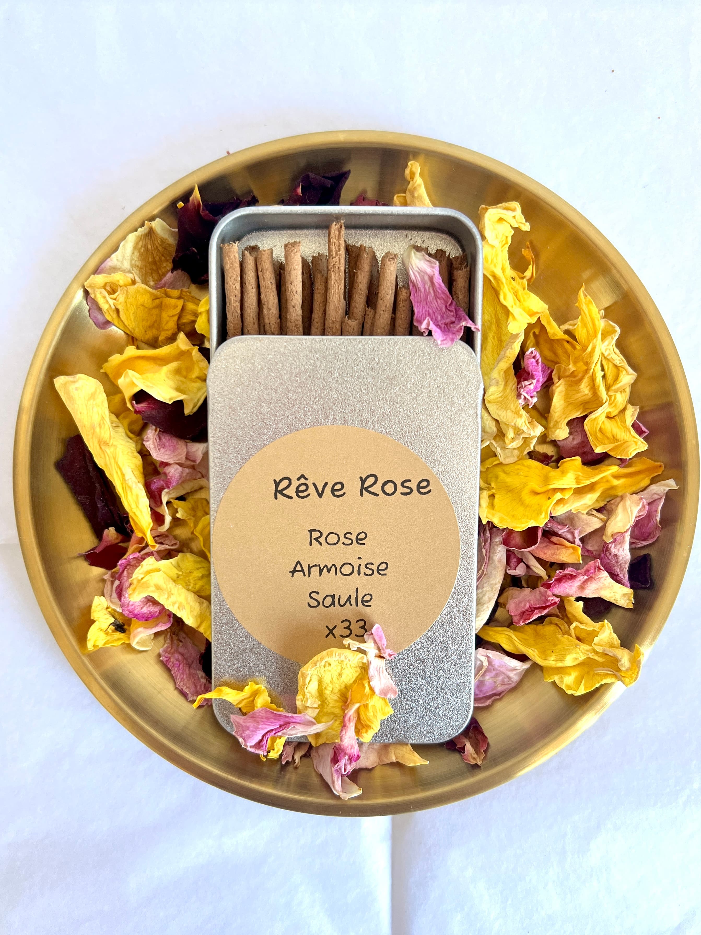 Rêve rose, bâtonnets d'encens japonais ~ rose & armoise